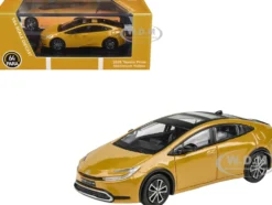 2023 Toyota Prius Maximum Yellow with Black Top and Sun Roof 1/64 Diecast Model Car by Paragon Models