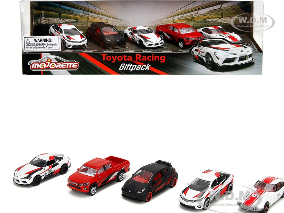 Toyota Racing Giftpack (2024) 5 piece Set 1/64 Diecast Model Cars by Majorette