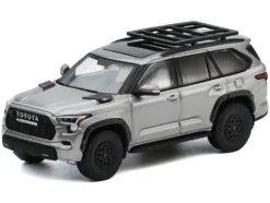 Toyota Sequoia TRD PRO Silver Metallic with Roof Rack 1/64 Diecast Model Car by GCD