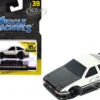 1983 Toyota Sprinter Trueno (AE86) White with Carbon Hood 1/64 Diecast Model Car by Muscle Machines