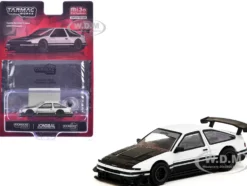 Toyota Sprinter Trueno AE86 Widebody RHD (Right Hand Drive) White and Black with Tarmac Cards