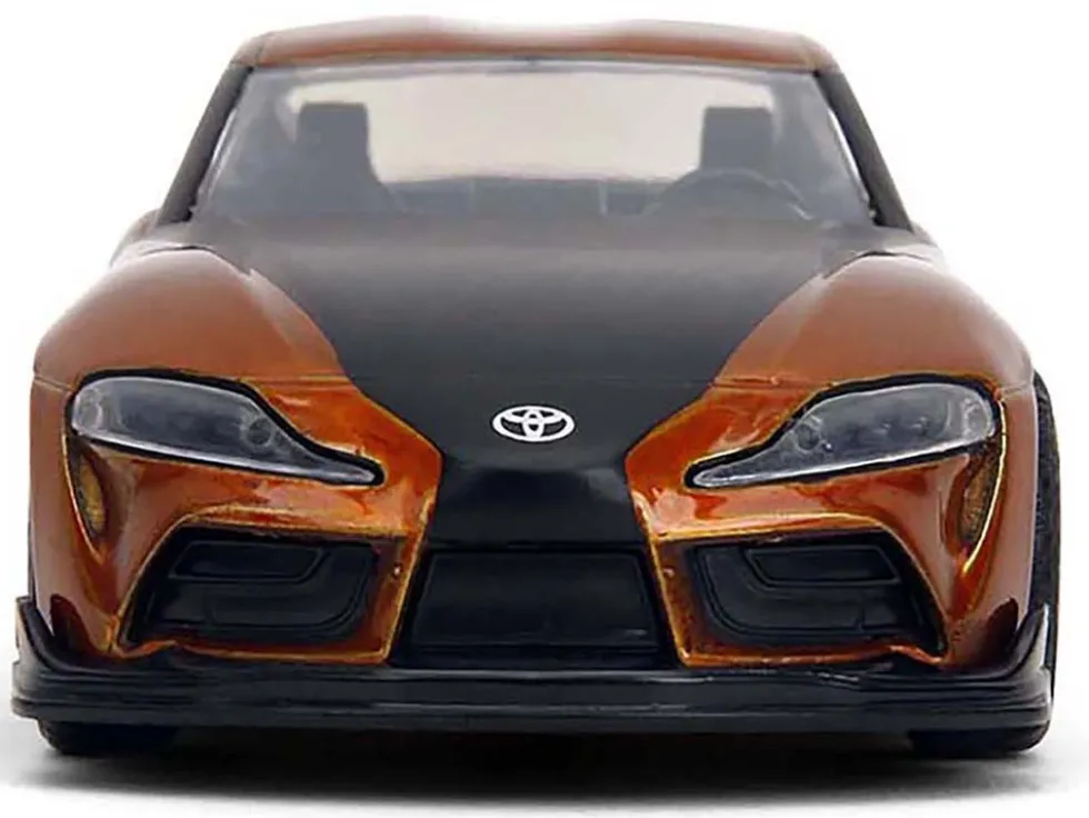 2020 Toyota Supra Orange Metallic with Black Stripes "F9" (2021) Movie "Fast & Furious" Series 1/32 Diecast Model Car by Jada