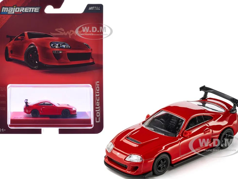 1995 Toyota Supra RHD (Right Hand Drive) Red "Collection" Series 1/64 Diecast Model Car by Majorette