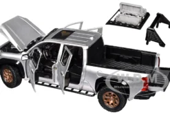 2024 Toyota Tacoma Trailhunter Edition Pickup Truck Silver Metallic 1/24 Diecast Model Car