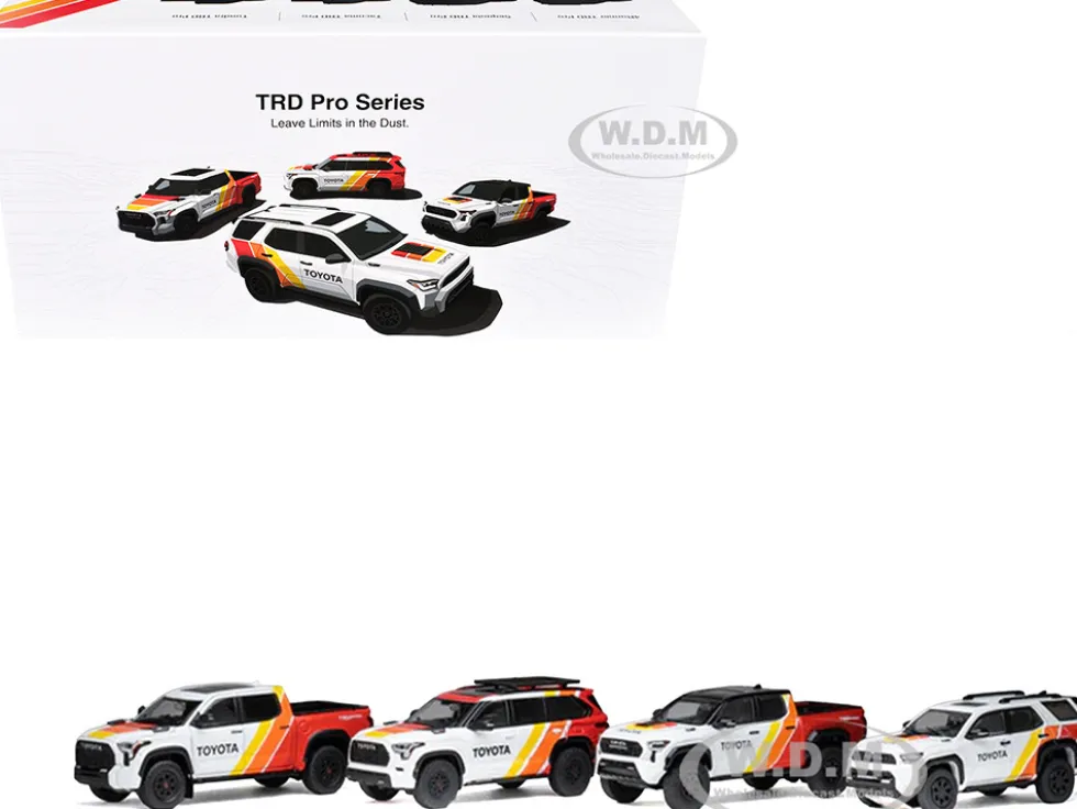 Toyota TRD PRO 4 Car Set Limited Edition to 500 pieces Worldwide 1/64 Diecast Model Cars by GCD