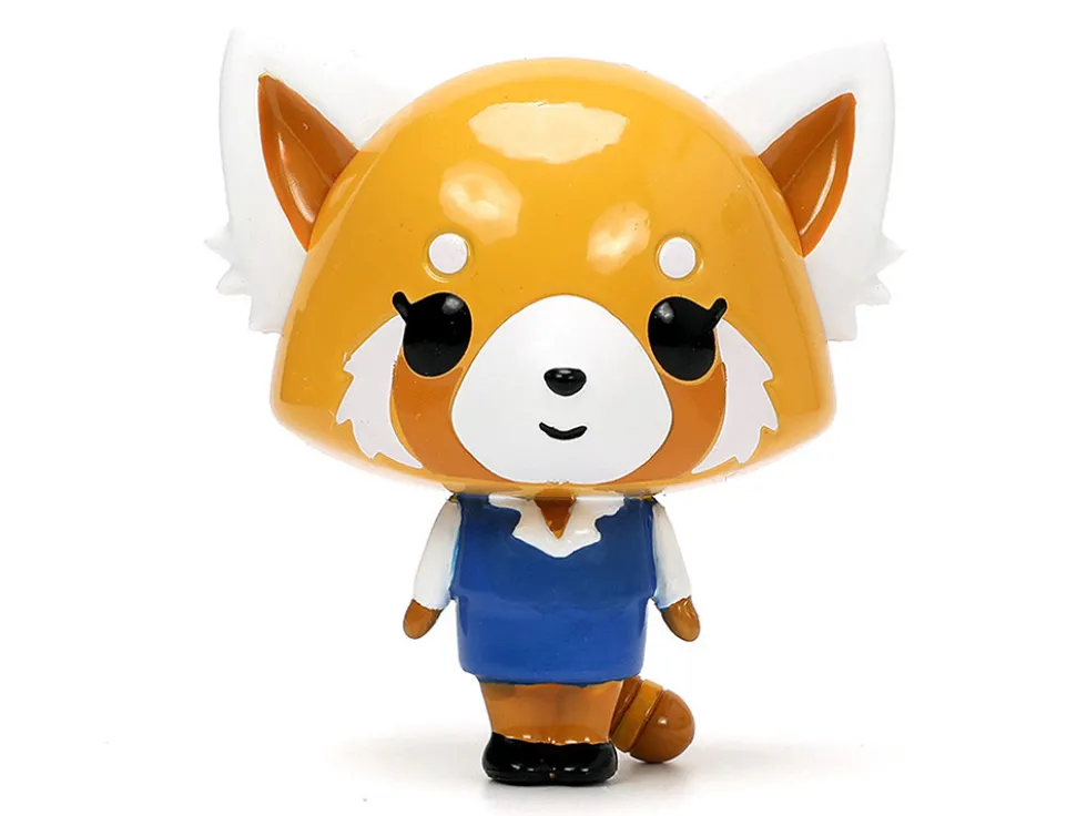 1986 Toyota Trueno AE86 RHD Right Hand Drive #25 White Graphics Aggretsuko Diecast Figure Aggretsuko Anime Hollywood Rides Series 1/24 Diecast Model Car by Jada 33725