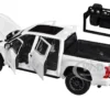 2023 Toyota Tundra TRD 4x4 Pickup Truck White Metallic with Sunroof and Wheel Rack 1/24 Diecast Model Car H08555R-WH