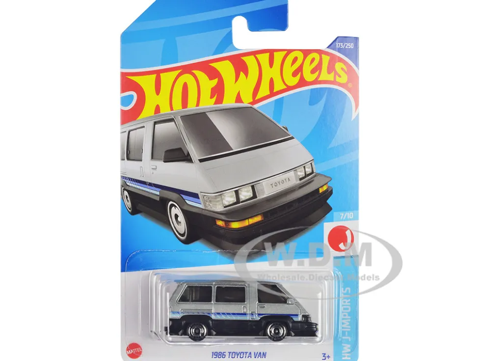 1986 Toyota Van Silver Metallic and Black with Stripes HW J Imports Series Diecast Model Car Hot Wheels HHF68