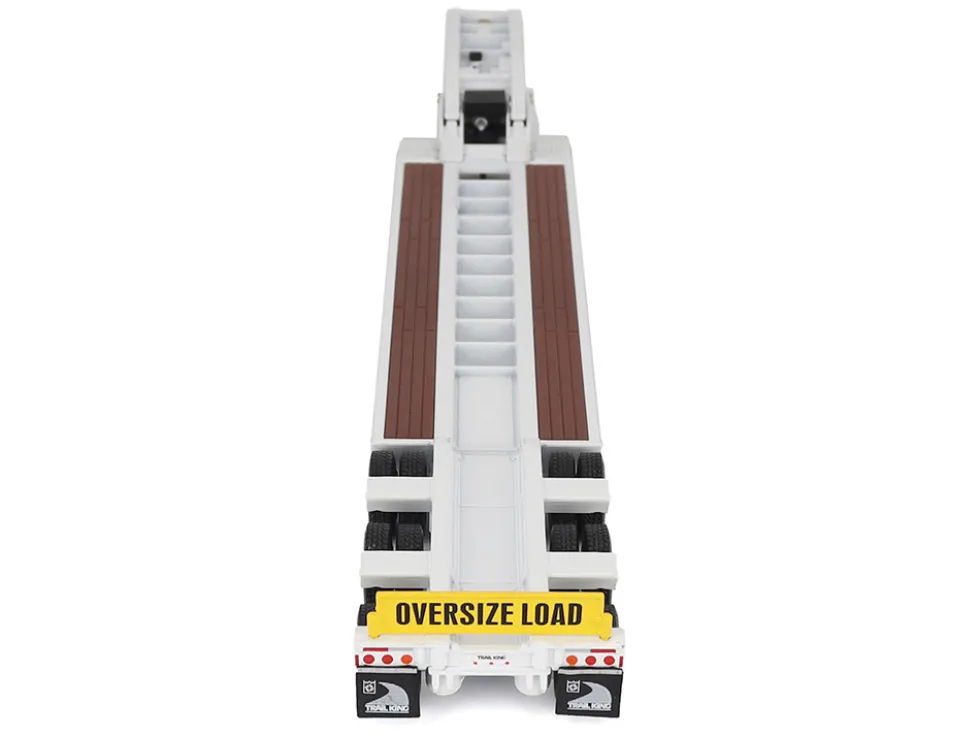 Trail King TK120 Hydraulic Detachable Gooseneck Lowboy Trailer White (Regular Version) "Transport Series" 1/50 Diecast Model by Diecast Masters