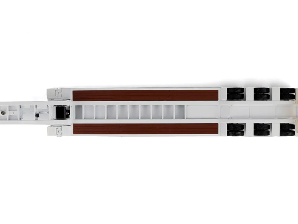 Trail King TK120 Hydraulic Detachable Gooseneck Lowboy Trailer White (Regular Version) "Transport Series" 1/50 Diecast Model by Diecast Masters