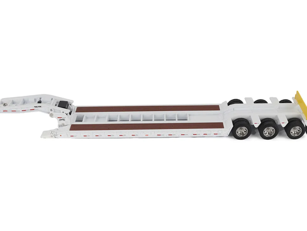 Trail King TK120 Hydraulic Detachable Gooseneck Lowboy Trailer White (Regular Version) "Transport Series" 1/50 Diecast Model by Diecast Masters