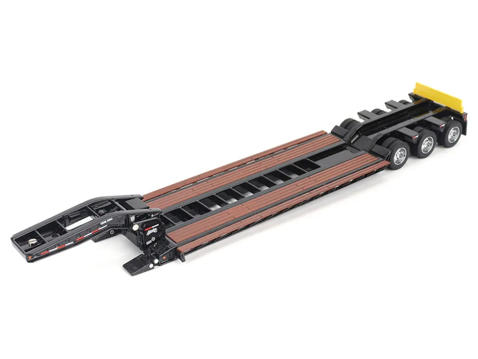 Trail King TK120 Hydraulic Detachable Gooseneck Lowboy Trailer Black (Outrigger Version) "Transport Series" 1/50 Diecast Model by Diecast Masters