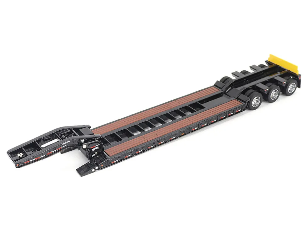 Trail King TK120 Hydraulic Detachable Gooseneck Lowboy Trailer Black (Regular Version) "Transport Series" 1/50 Diecast Model by Diecast Masters