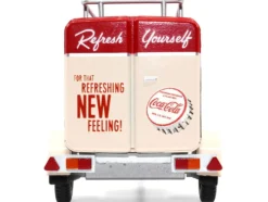 Travel Trailer Cream with Red Top Pause and Refresh Yourself Drink Delicious Coca Cola 1/24 Diecast Model Car Motor City Classics 424700