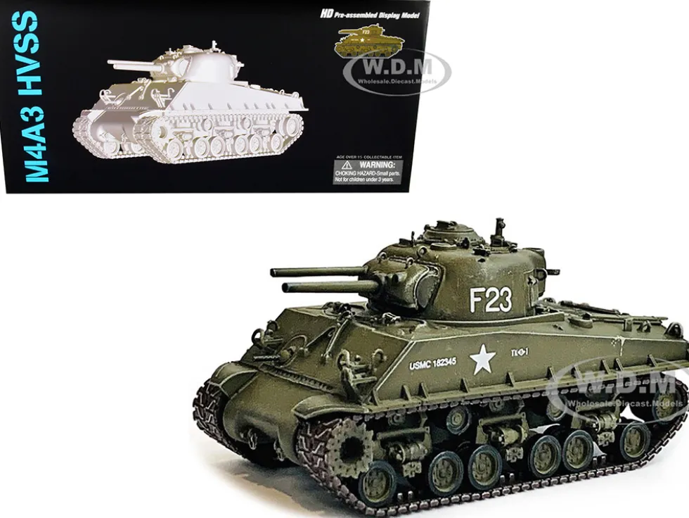 United States M4A3 HVSS POA CWS H5 Flamethrower Tank Olive Drab F 23 US Marine Corps Korea 1951 NEO Dragon Armor Series 1/72 Plastic Model Dragon Models 63147