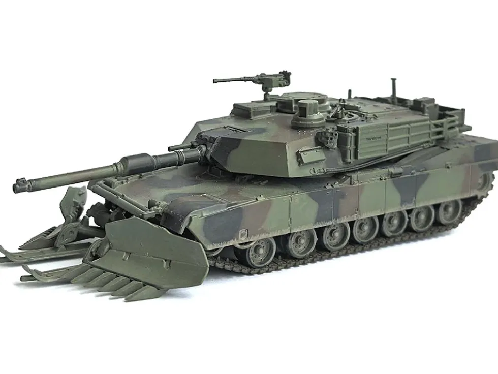 United States M1A2 SEP (System Enhancement Package) Tank with Mine Plow (Plowing Mode) "United States Army, 1st Battalion, 16th Cav. Reg., Fort Knox" (2002)" Green Camouflage "NEO Dragon Armor" Series 1/72 Plastic Model by Dragon Models