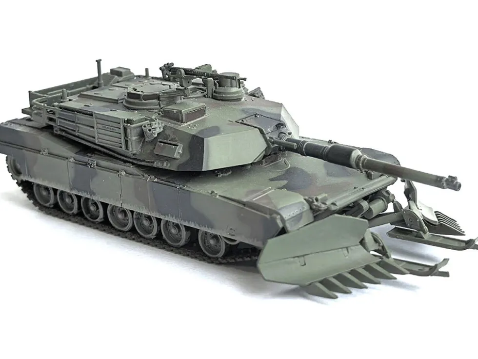 United States M1A2 SEP (System Enhancement Package) Tank with Mine Plow (Plowing Mode) "United States Army, 1st Battalion, 16th Cav. Reg., Fort Knox" (2002)" Green Camouflage "NEO Dragon Armor" Series 1/72 Plastic Model by Dragon Models
