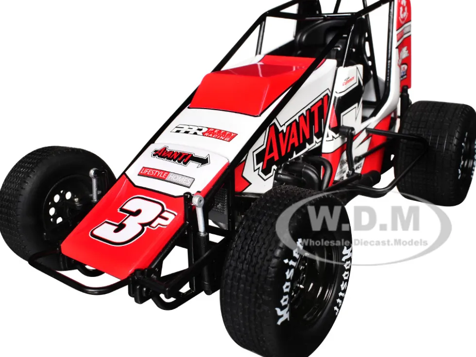 USAC Sprint Car #3P Kyle Cummins "Avanti" Champion "USAC Sprint Car National Championship" (2025) 1/18 Diecast Model Car by ACME