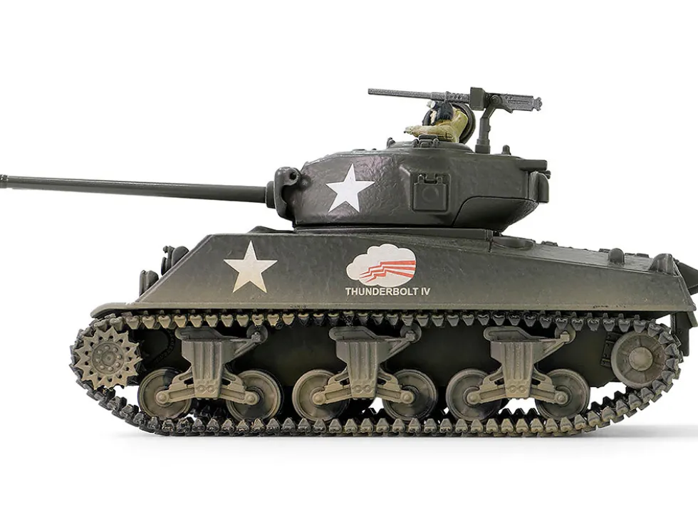 U.S. Sherman M4A3(76) Medium Tank "THUNDERBOLT IV, 37th Tank Battalion, 4th Armored Division, Bastogne" (1944) United States Army "Mini AFV" Series 1/64 Diecast Model by Forces of Valor