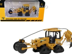 Vermeer RTX1250i2 Ride-On Tractor with Hose Attachment Yellow 1/64 Diecast Model SpecCast VMR005