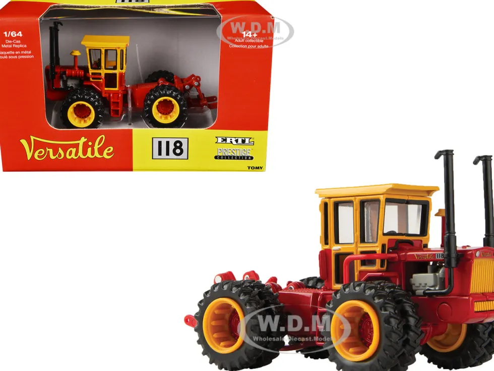 Versatile 118 Tractor Red with Yellow Cabin "Prestige Collection" 1/64 Diecast Model by ERTL TOMY
