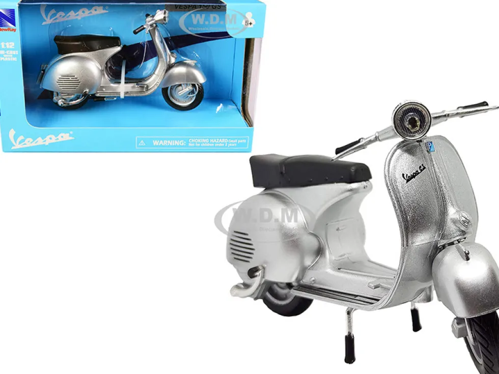 Vespa 150 GS Silver Metallic 1/12 Diecast Motorcycle Model New Ray 57863