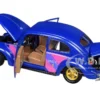 1952 Volkswagen Beetle Deluxe Model "Maui & Sons" Purple Metallic with Graphics Limited Edition to 6650 pieces Worldwide 1/24 Diecast Model Car by M2 Machines