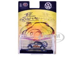 1953 Volkswagen Beetle Deluxe USA Model "The Slug Bug" Blue Metallic with White Sides Limited Edition to 5566 pieces Worldwide 1/64 Diecast Model Car by M2 Machines