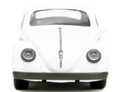 1959 Volkswagen Beetle Holt White with Blue Graphics and Boxing Gloves Accessory Punch Buggy Series 1/32 Diecast Model Car Jada 34237