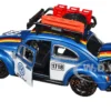 1966 Volkswagen Beetle Off Road #1718 Blue Metallic and White with German Flag Stripes and Roof Rack Accessories 1/24 Diecast Model Car by Motormax