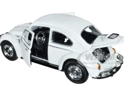 1966 Volkswagen Beetle White James Bond 007 On Her Majesty's Secret Service 1969 Movie James Bond Collection Series 1/24 Diecast Model Car Motormax 79854