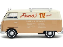 Volkswagen Bus WheelJack Tan and Beige Frank s TV Repair Transformers Rise of the Beasts 2023 Movie Hollywood Rides Series 1/32 Diecast Model Car Jada 34265