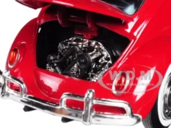 1966 Volkswagen Classic Beetle Red 1/24 Diecast Car Model Motormax 79558 79559