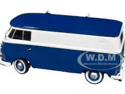 1960 Volkswagen Delivery Van Blue and White Limited Edition to 6650 pieces Worldwide 1/24 Diecast Model Car by M2 Machines