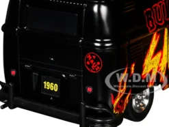 1960 Volkswagen Delivery Van "Maui & Sons" Black with Graphics Limited Edition to 4050 pieces Worldwide 1/24 Diecast Model Car by M2 Machines