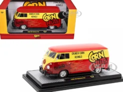 1960 Volkswagen Delivery Van Red and Yellow "Corn Nuts BBQ" Limited Edition to 6250 pieces Worldwide 1/24 Diecast Model Car by M2 Machines