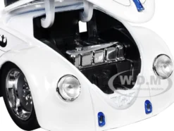 1959 Volkswagen Drag Beetle White with Graphics and R2-D2 Figure 