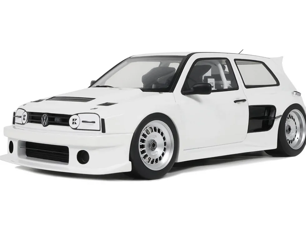 2024 Volkswagen Golf III by Khyzyl Saleem White Limited Edition to 2000 pieces Worldwide 1/18 Model Car by Otto Mobile