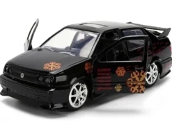 Volkswagen Jetta Black with Graphics "Fast & Furious Remix - 25th Anniversary" Series 1/32 Diecast Model Car by Jada