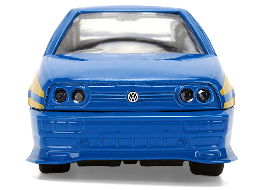 Volkswagen Jetta Police Vehicle "Rio Federal Highway Police" Blue with Yellow Stripes "Fast Five" (2011) Movie "Fast & Furious" Series 1/32 Diecast Model Car by Jada