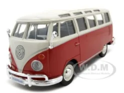 Volkswagen Samba Bus Red 1/25 Diecast Model Car Maisto 31956