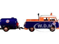 Volkswagen Service Pickup Plastic Oil Tank Gulf Oil 1/24 Diecast Model Car Motormax 79610