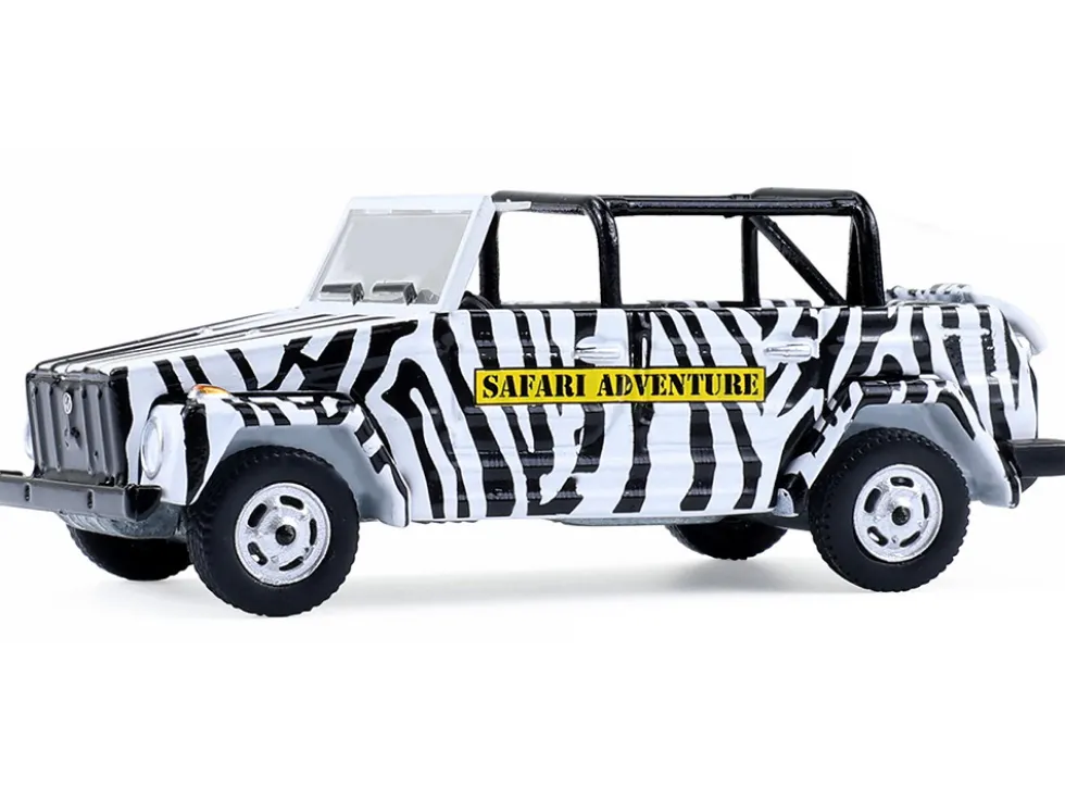 1974 Volkswagen Thing (Type 181) "Safari Adventure" Black and White Zebra Stripes "Club Vee-Dub" Series 21 1/64 Diecast Model Car by Greenlight