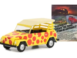 1974 Volkswagen Thing Type 181 Yellow Red Polka Dots Volkswagen Presents The Thing. It Can Be Anything!!! Vintage Ad Cars Series 8 1/64 Diecast Model Car Greenlight 39110C
