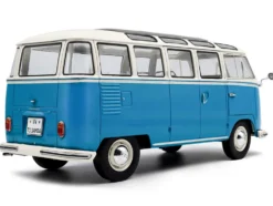 1962 Volkswagen T1 Samba Bus Baby Blue and White 1/18 Diecast Model Car by Solido