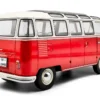 1962 Volkswagen T1 Samba Bus Red and White 1/18 Diecast Model Car by Solido
