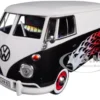 Volkswagen Type 2 T1 Delivery Van with Flames 1/24 Diecast Car Model Motormax 79566