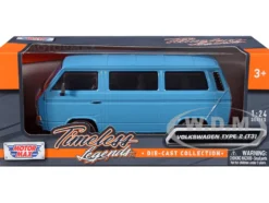Volkswagen Type 2 T3 Van Blue Timeless Legends Series 1/24 Diecast Model Car Motormax 79376