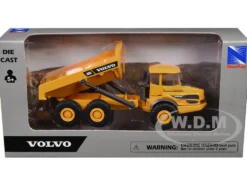 Volvo A25G Dump Truck Yellow Diecast Model by New Ray