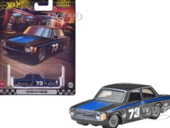 1973 Volvo 142 GL #73 Black with Blue Stripes and Hood
